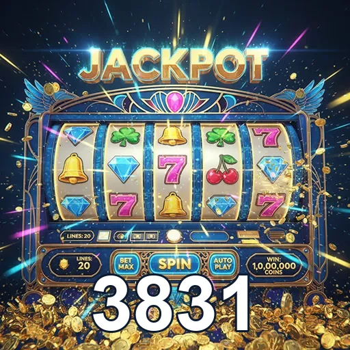 Imagem do jogo de caça-níqueis no site 3831, com símbolos brilhantes e cores vibrantes, perfeito para diversão e apostas