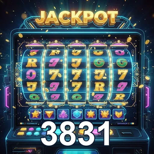 Imagem de uma máquina caça-níqueis do site 3831 com várias opções de jogos de slots atraentes.